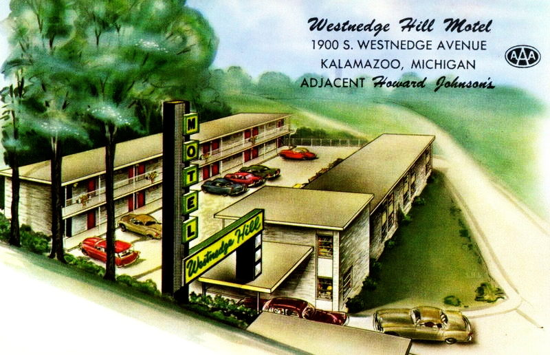 Kalamazoo Inn Motel (Westnedge Hill Motel) - Vintage Postcard (newer photo)